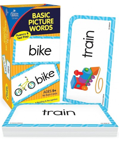 Carson Dellosa Basic Picture Words Flash Cards—Grades K-2 Word and Sound Recognition Skills With Sight Words Phonics Practice...