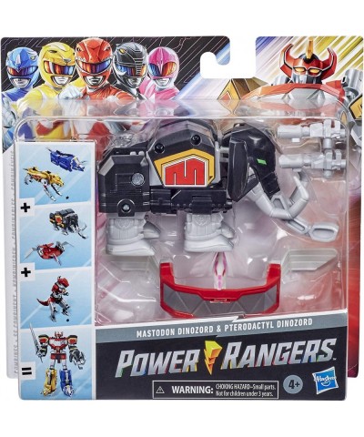 Mighty Morphin Mastodon Dinozord and Pterodactyl Dinozord Toy 2-Pack Action Figures Part of Dino Megazord for Kids Ages 4 and...