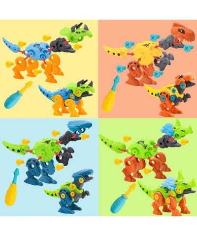 Take Apart Dinosaur Toy STEM Toys for Kids Dinosaur Building Blocks 4PCS STEM Dinosaur Toys Educational Gifts Stocking Stuffe...