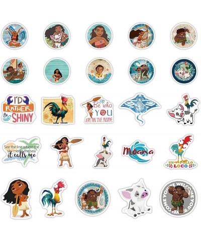 50Pcs Cartoon Moana Sticker Decals Cute Cartoon Movie Film Aesthetic Vinyl Stickers for Water Bottles Tumbler Luggage Skatebo...