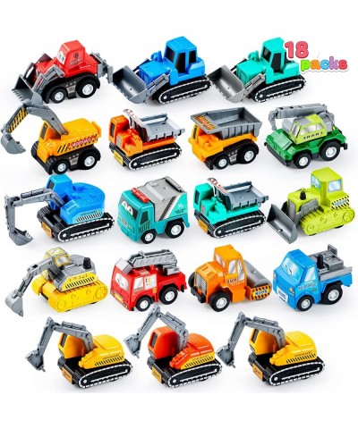 18 Piece Pull Back Car Assorted Mini Truck Model Car Friction Powered Race Cars Vehicle Set for Toddlers Boys and Girls’ Educ...