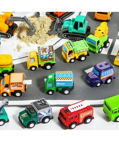 18 Piece Pull Back Car Assorted Mini Truck Model Car Friction Powered Race Cars Vehicle Set for Toddlers Boys and Girls’ Educ...