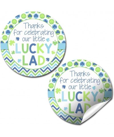 Lucky Lad First Birthday Clover St. Patrick’s Day Birthday Thank You Sticker Labels for Boys 40 2" Party Circle Stickers by A...