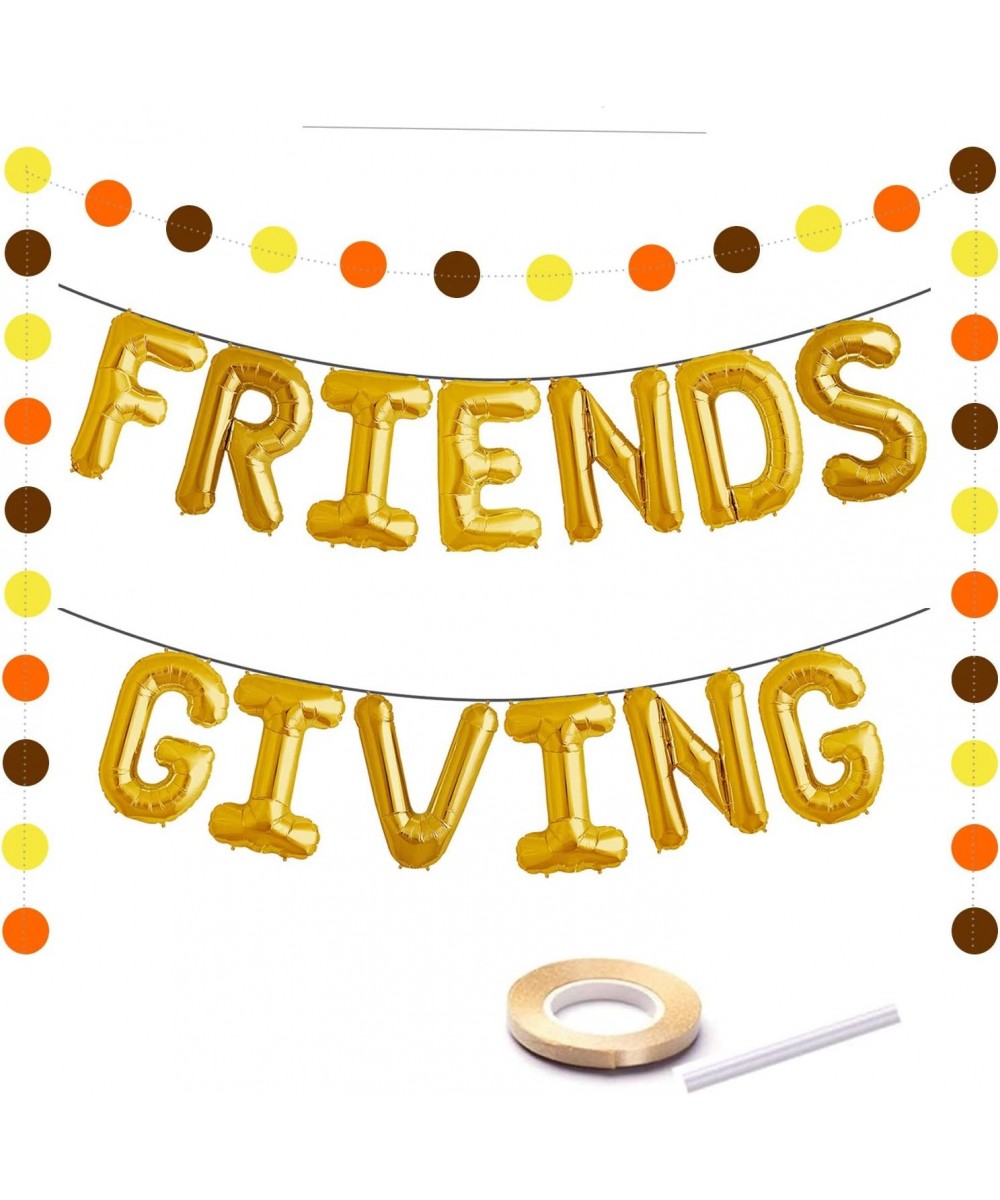 Friendsgiving Balloon Banner Decoration Gold Foil Letter 16 Inches Tall Thanksgiving Centerpiece Friends Party Backdrop Fall ...