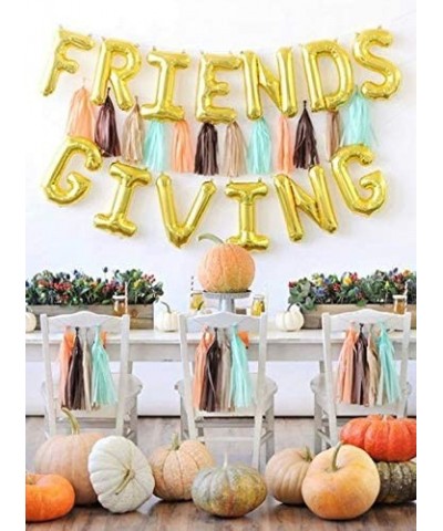 Friendsgiving Balloon Banner Decoration Gold Foil Letter 16 Inches Tall Thanksgiving Centerpiece Friends Party Backdrop Fall ...