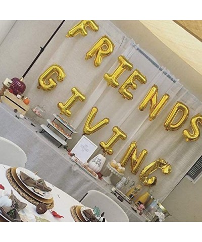 Friendsgiving Balloon Banner Decoration Gold Foil Letter 16 Inches Tall Thanksgiving Centerpiece Friends Party Backdrop Fall ...