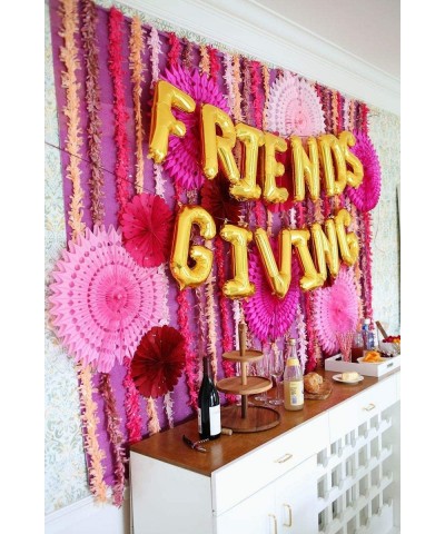 Friendsgiving Balloon Banner Decoration Gold Foil Letter 16 Inches Tall Thanksgiving Centerpiece Friends Party Backdrop Fall ...