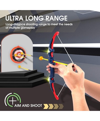 KUARLUBI 2 Bow and Arrow Sets Archery Play Toy Pack for Kids 2 Luminous Bows 2 Archery Target 8 Suction Cups Safe Arrows 2 Qu...