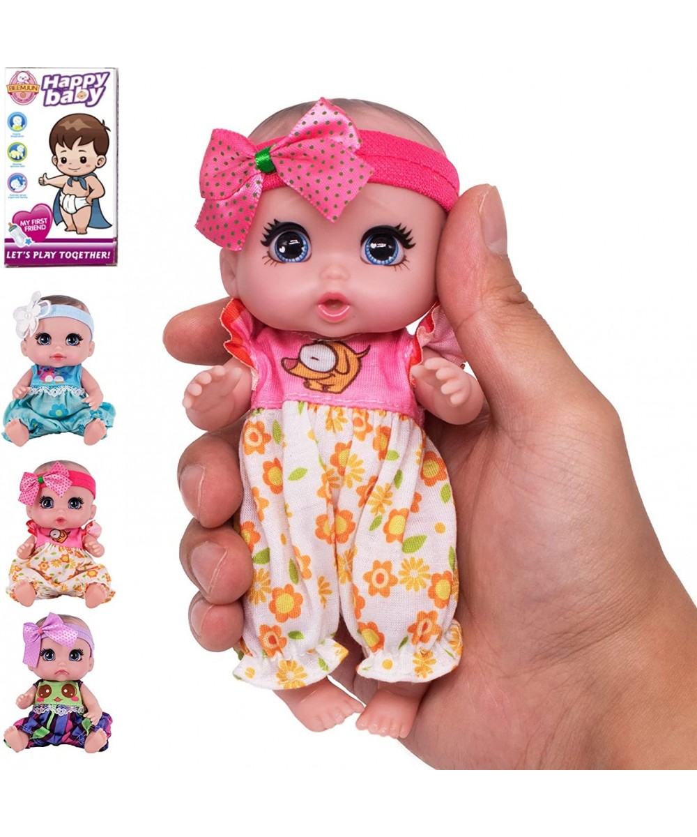 6" Cute Small Baby Doll Newborn Baby All Vinyl Reborn Baby Dolls for Girls Swivel Mini Dolls 16 cm Crying Baby DIY Toys for A...