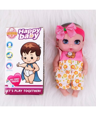 6" Cute Small Baby Doll Newborn Baby All Vinyl Reborn Baby Dolls for Girls Swivel Mini Dolls 16 cm Crying Baby DIY Toys for A...