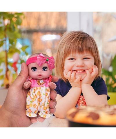 6" Cute Small Baby Doll Newborn Baby All Vinyl Reborn Baby Dolls for Girls Swivel Mini Dolls 16 cm Crying Baby DIY Toys for A...