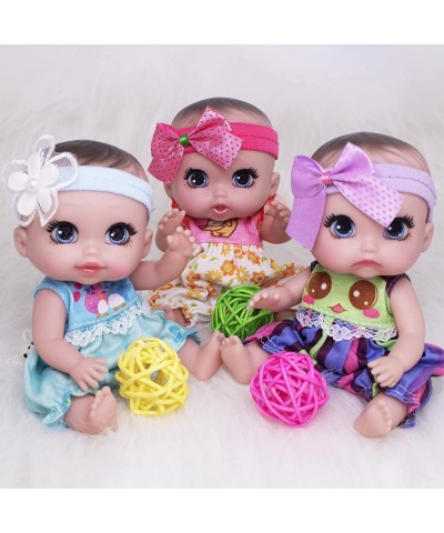 6" Cute Small Baby Doll Newborn Baby All Vinyl Reborn Baby Dolls for Girls Swivel Mini Dolls 16 cm Crying Baby DIY Toys for A...