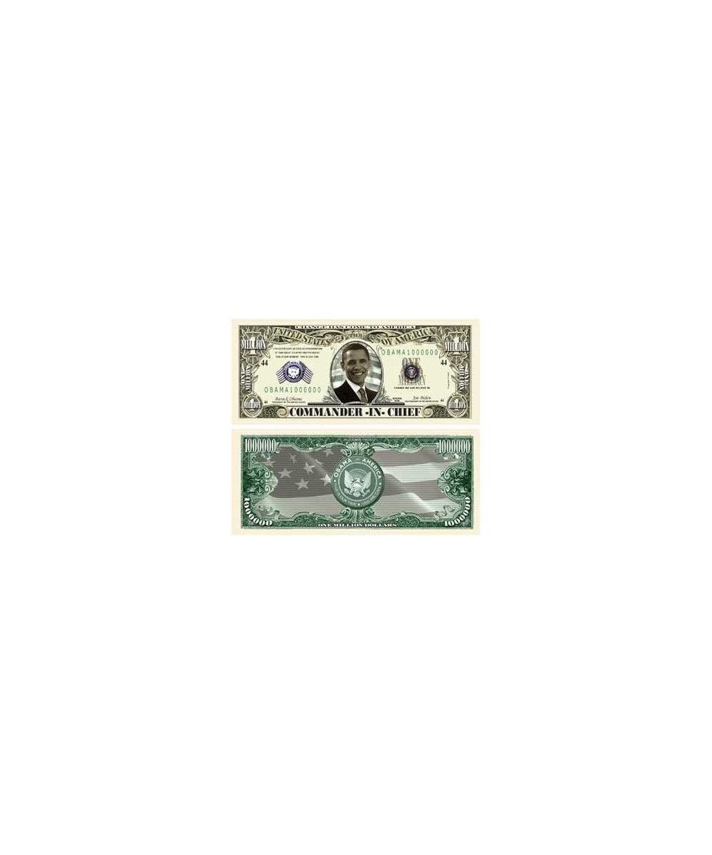 (5) Barack Obama Million Dollar Bill $14.90 Gags & Practical Joke Toys