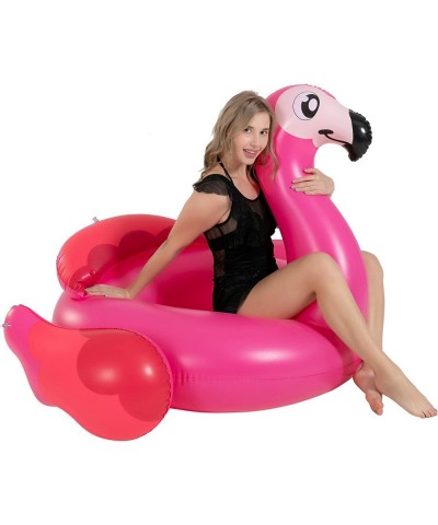 Inflatable Flamingo Tube Pool Float Fun Beach Floaties Swim Party Toys Summer Pool Raft Lounge for Adults & Kids with Head Re...