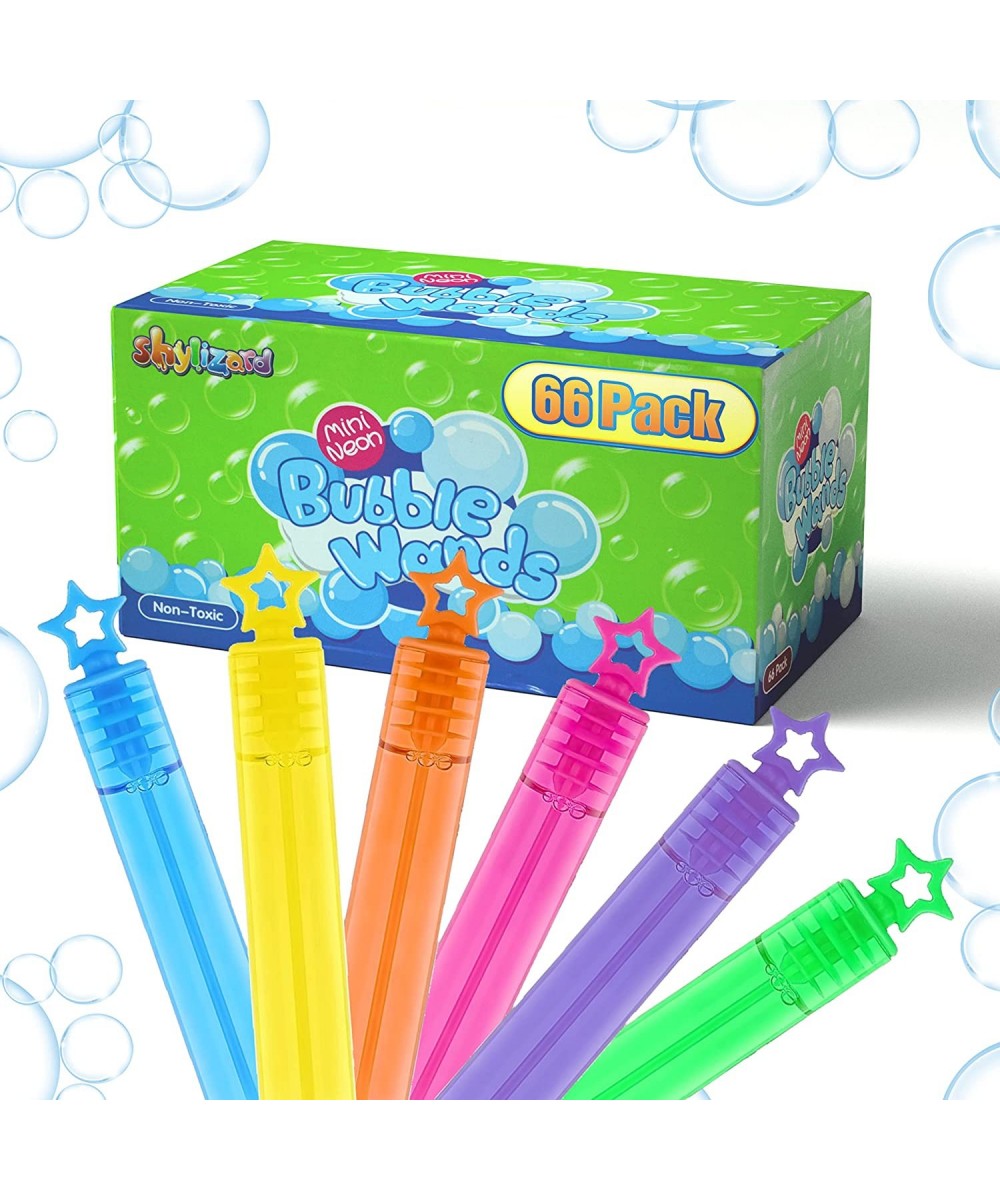 66PCS Mini Bubble Wands for Party Favor Mini Bubbles Bulk Assortment Toys for Kids Boys and Girls Bubble Maker for Birthday W...