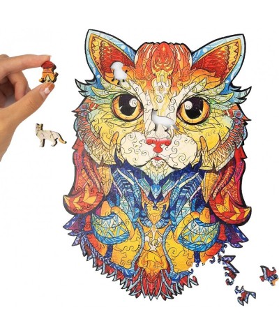 Wooden Puzzles for Adults Cat Wooden Jigsaw Puzzle 245 Pcs Unique Wooden Animals Shaped Puzzles Challenging Wooden Puzzles Be...