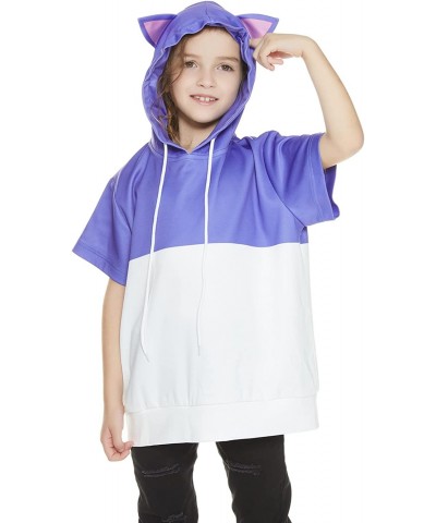 Kids Luz Cosplay Shirt Girls The Owl House Costume Luz Noceda Anime Hoodied Pullover Child Short Sleeve T-Shirt Top $26.75 Ki...