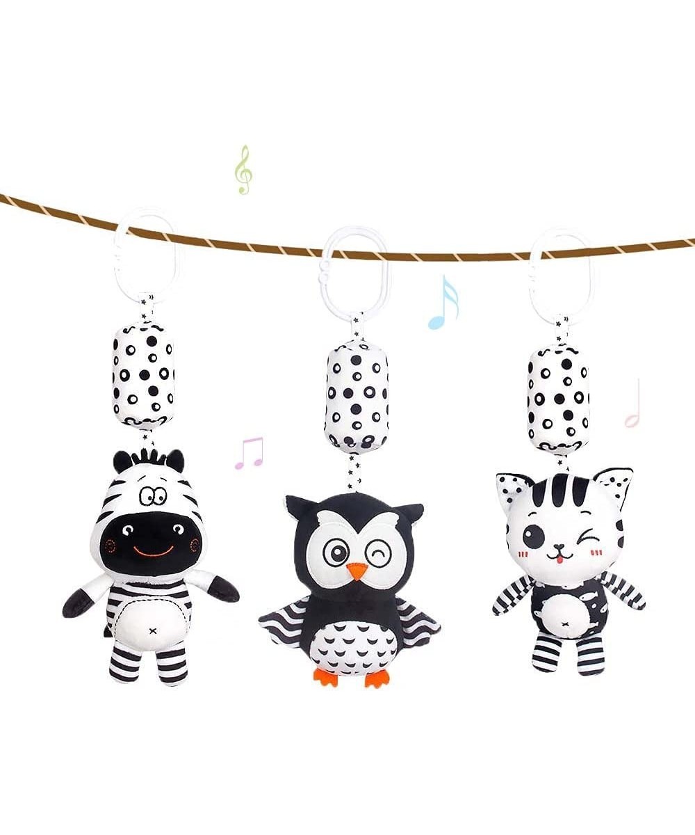 Baby Toy Cartoon Animal Stuffed Hanging Rattle Toys Newborns Soft Plush Toys for Crib Car Seat Stroller with Wind Chimes Best...