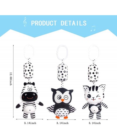 Baby Toy Cartoon Animal Stuffed Hanging Rattle Toys Newborns Soft Plush Toys for Crib Car Seat Stroller with Wind Chimes Best...