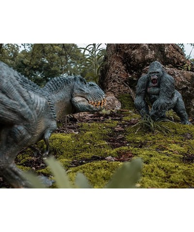 King Kong VS Vastatosaurus Rex Dinosaur Toys with Realistic Rock Action Figure Rampage Gorilla Fight Tarbosaurus Animal Figur...