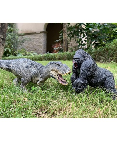 King Kong VS Vastatosaurus Rex Dinosaur Toys with Realistic Rock Action Figure Rampage Gorilla Fight Tarbosaurus Animal Figur...