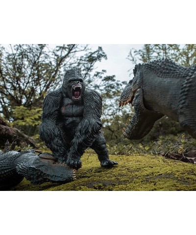 King Kong VS Vastatosaurus Rex Dinosaur Toys with Realistic Rock Action Figure Rampage Gorilla Fight Tarbosaurus Animal Figur...