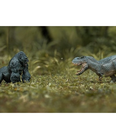 King Kong VS Vastatosaurus Rex Dinosaur Toys with Realistic Rock Action Figure Rampage Gorilla Fight Tarbosaurus Animal Figur...