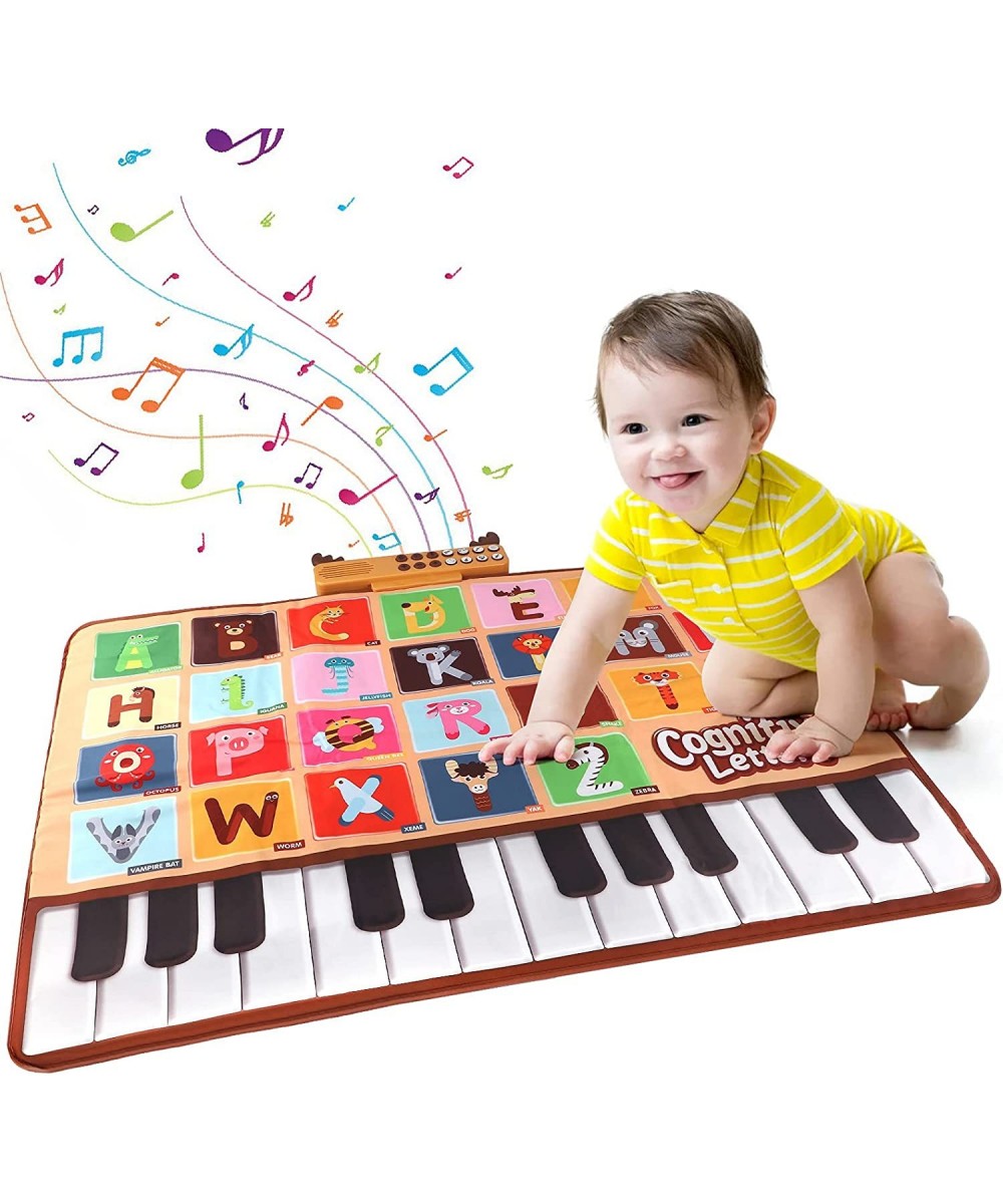 Baby Piano Mat Toys Record Playback Musical Keyboard Mat Learning Toys with 26 Letters Adjustable Volume Electronic Music Ani...