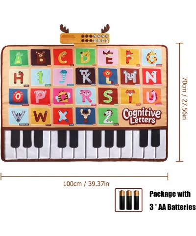 Baby Piano Mat Toys Record Playback Musical Keyboard Mat Learning Toys with 26 Letters Adjustable Volume Electronic Music Ani...