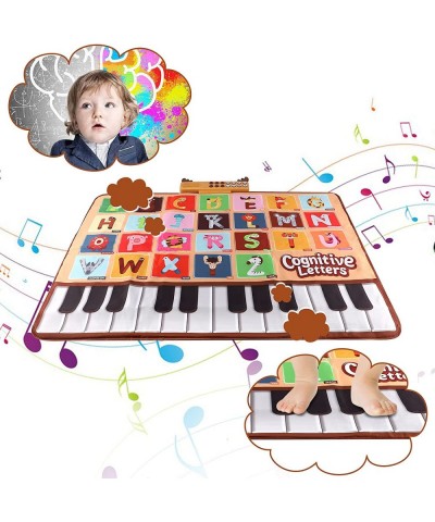 Baby Piano Mat Toys Record Playback Musical Keyboard Mat Learning Toys with 26 Letters Adjustable Volume Electronic Music Ani...