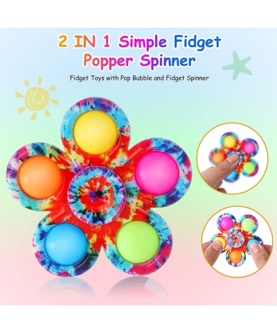 Party Favors Fidget Toys Pop Fidget Spinner 6 Packs Simple Popper Popping Bubble Easter Basket Stuffers Stocking Stuffers Goo...