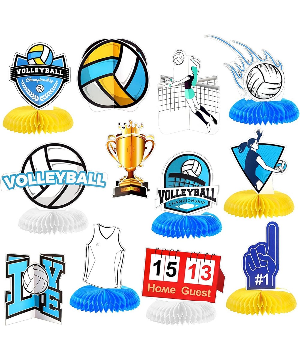 12 Pieces Volleyball Party Decorations Volleyball Honeycomb Centerpieces Volleyball Tables Centerpieces Volleyball Party Favo...