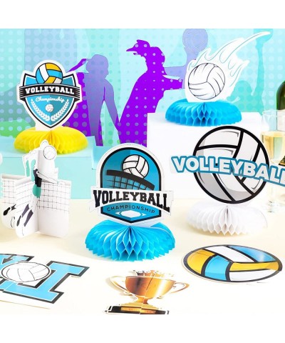 12 Pieces Volleyball Party Decorations Volleyball Honeycomb Centerpieces Volleyball Tables Centerpieces Volleyball Party Favo...