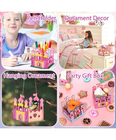 12 Set Build & Paint Wooden Castle Crafts Kit for Kids - Girls Princess Birthday Party Game Activity Art and Crafts for Kids ...