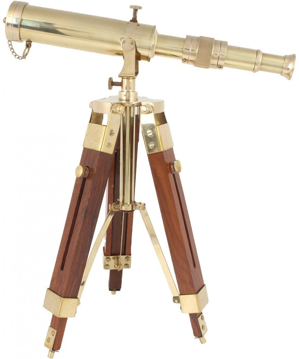 Vintage Brass Telescope on Tripod Stand use Lens Antique Desktop Brass Telescope Royal Antique Finish Spyglass Nautical Beaut...