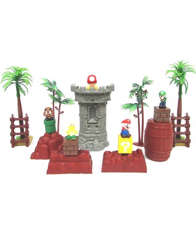 Super Mario Brothers 17 Piece Playset Featuring Random Mario Character Figures and Accessories $50.71 Play Figure Playsets