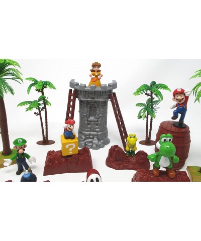 Super Mario Brothers 17 Piece Playset Featuring Random Mario Character Figures and Accessories $50.71 Play Figure Playsets