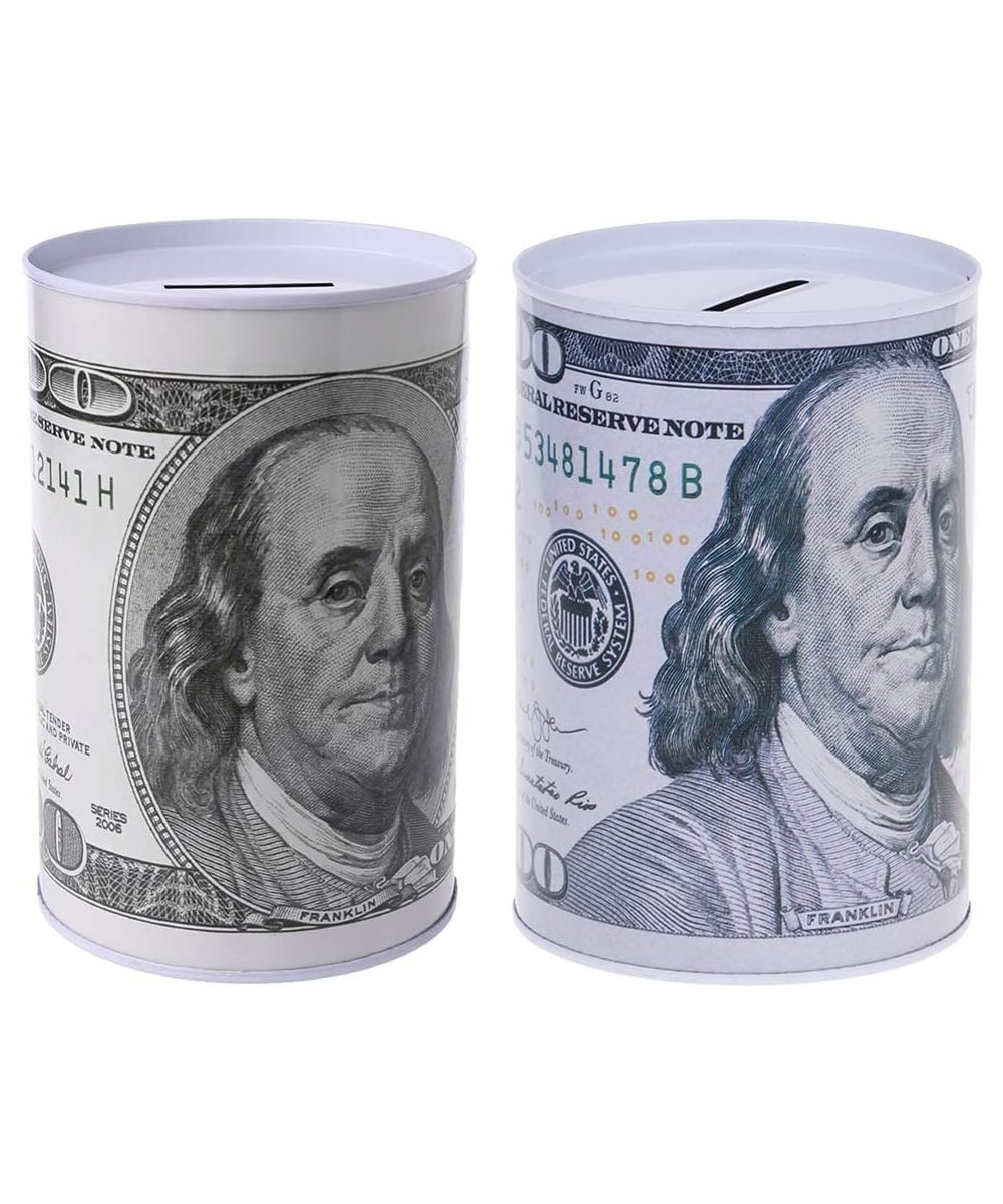 Money Box Creative Euro Dollar Metal Cylinder Piggy Bank Saving Money Box Home Decoration - 100 $17.53 Kids' Money Banks