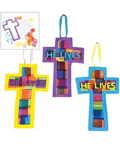 He Lives Acetate Cross Craft - Makes 12 - Easter Crafts for Kids and Sunday School Activities $33.53 Craft Kits