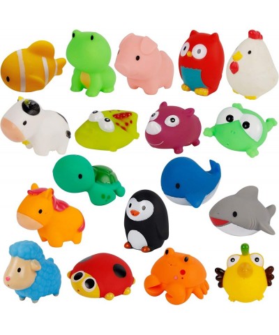 Set of 18 Animals Bath Squirters Toy Set for Toddler Colorful Assorted Sea Animals Flower Floating Bathtub Squirter Toys for ...