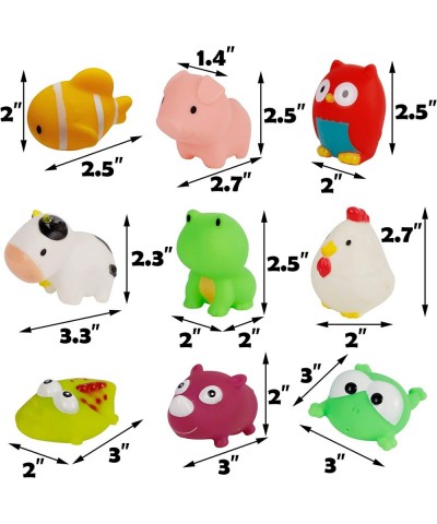 Set of 18 Animals Bath Squirters Toy Set for Toddler Colorful Assorted Sea Animals Flower Floating Bathtub Squirter Toys for ...