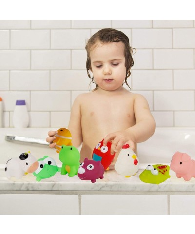 Set of 18 Animals Bath Squirters Toy Set for Toddler Colorful Assorted Sea Animals Flower Floating Bathtub Squirter Toys for ...