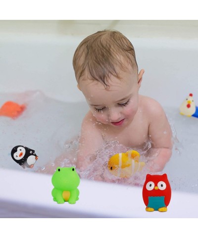 Set of 18 Animals Bath Squirters Toy Set for Toddler Colorful Assorted Sea Animals Flower Floating Bathtub Squirter Toys for ...