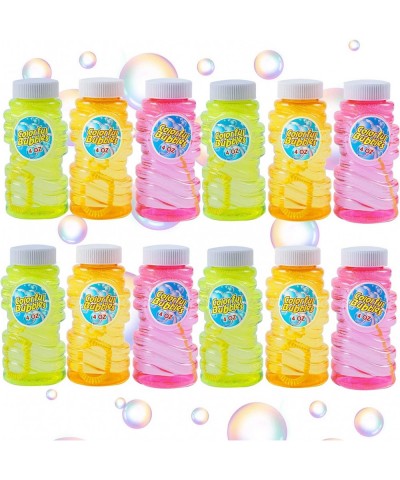 12 Pack Refill Bubble Solution 4 oz Bubble Blowing Bottles with Blow Wands for Kids Graduation Party Bath Time Birthday Party...