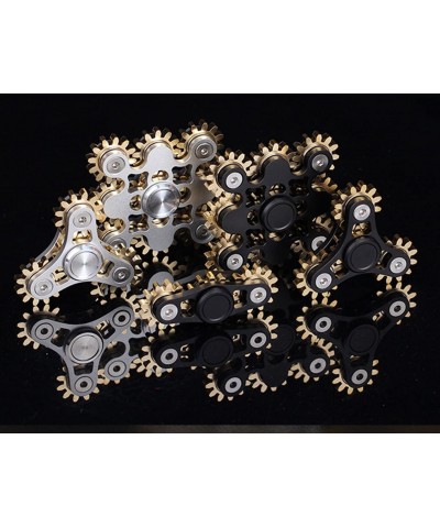 Pure Brass Fidget Spinner Gears Linkage Fidget Gyro Toy Metal DIY Hand Spinner Spins Long Time EDC Focus Meditation Break Bad...