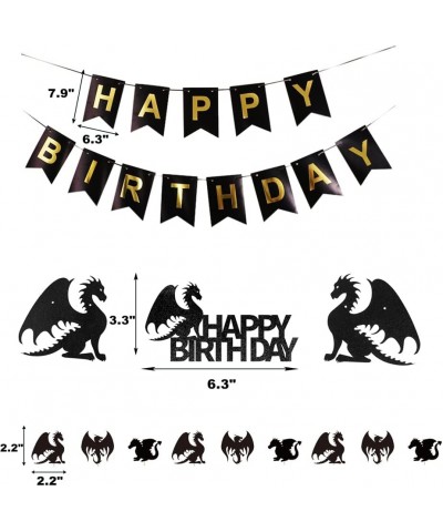 Dragon Birthday Party Decorations Dungeons and Dragons Theme Fantasy Party Supplies Including Dragon Cake Decoration and Topp...