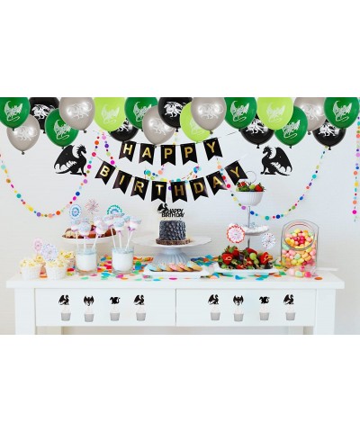 Dragon Birthday Party Decorations Dungeons and Dragons Theme Fantasy Party Supplies Including Dragon Cake Decoration and Topp...