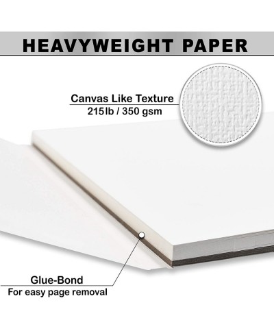 Acrylic and Watercolor Painting Pad Extra Heavy Weight 215 lb(350g) Acid Free Paper Canvas Like Texture.Perfect for Acrylic O...