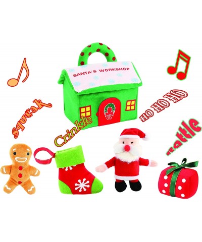 Santa's Workshop Carrier with Plush Figure Toys | Plush Baby Gift | Toddler Gift Stocking Stuffer $17.34 Plush Figure Toys