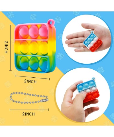 106 PCS Mini Pop Keychain Fidget Sensory Toys Fidget Mini Pop Fidget Keychain Toy Party Favors Birthday Gifts Bubble Pop Desk...